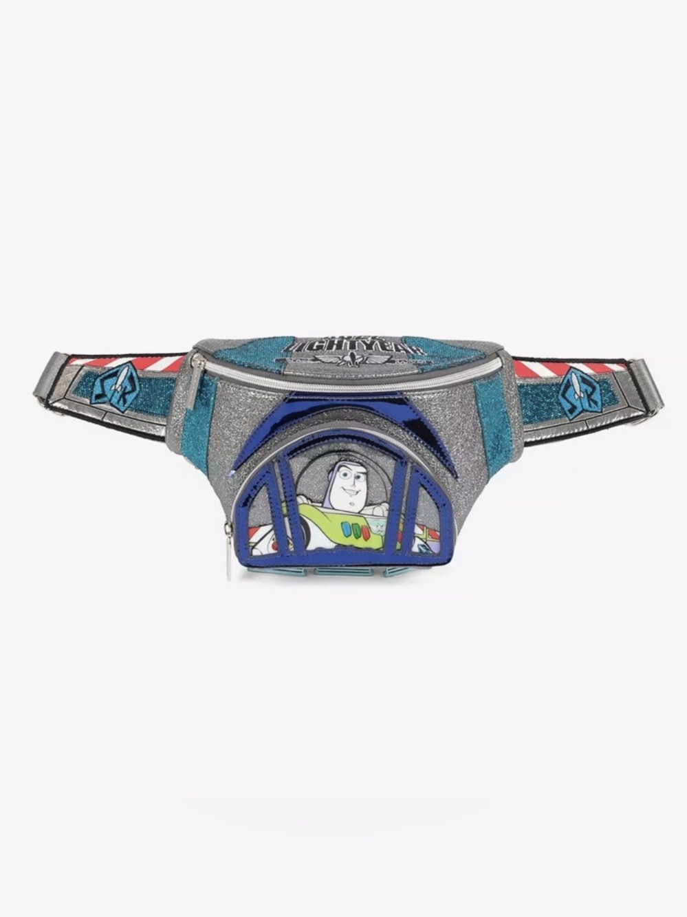 Disney Buzz Lightyear Glitter Belt Bag in Silver, Blue & Teal